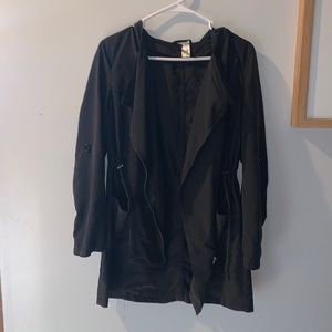 Grey thin jacket with hood